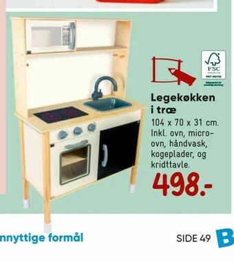 Bilka Legekøkken i træ tilbud