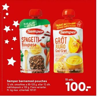 Bilka Semper børnemad pouches tilbud