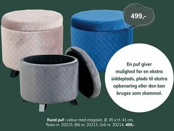 Daells Bolighus Rund puf tilbud