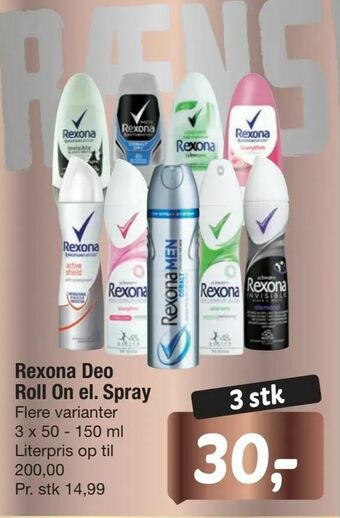 Fakta Tyskland Rexona Deo Roll On el. Spray tilbud
