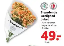 Lidl Brændende kærlighed buket, DKK 49 tilbud