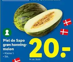 Lidl Piel de Sapo grøn honningmelon, DKK 20 tilbud
