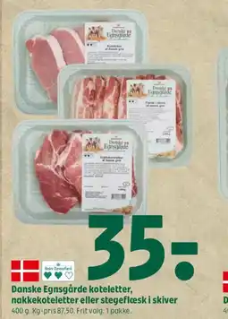 Coop 365 Danske Egnsgårde koteletter, nakkekoteletter eller stegeflæsk i skiver tilbud