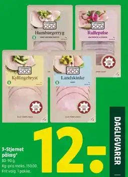 Coop 365 3-Stjernet pålæg* tilbud