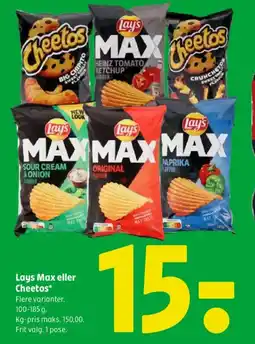 Coop 365 Lays Max eller Cheetos* tilbud