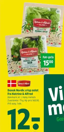 Coop 365 Dansk Nordic crisp salat fra Katrine & Alfred tilbud