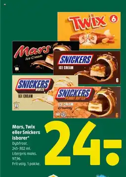 Coop 365 Mars, Twix eller Snickers isbarer* tilbud