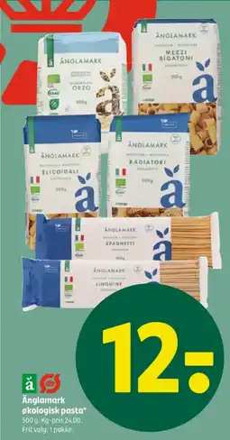 Coop 365 Änglamark Økologisk pasta tilbud