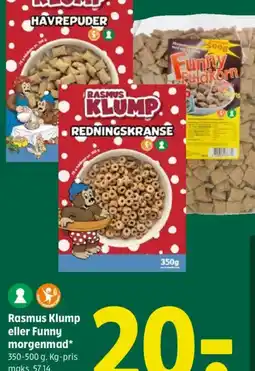 Coop 365 Rasmus Klump eller Funny morgenmad tilbud