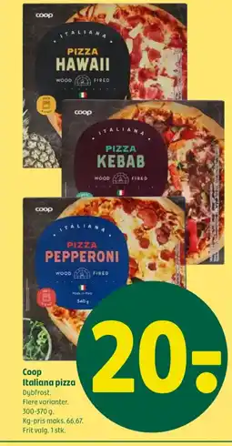 Coop 365 Coop Italiana pizza Dybfrost. tilbud