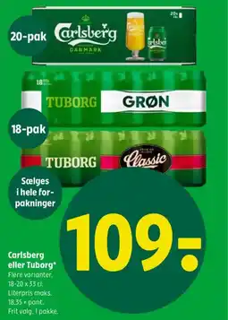 Coop 365 Carlsberg eller Tuborg* tilbud
