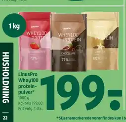 Coop 365 LinusPro Whey100 protein- pulver* tilbud