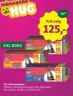 Maxi Zoo FIT+FUN menuboks tilbud