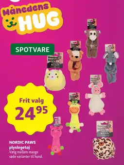 Maxi Zoo NORDIC PAWS plyslegetøj tilbud