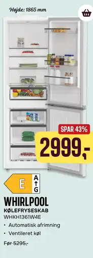 Skousen WHIRLPOOL KØLEFRYSESKAB WHKH1361W4E tilbud