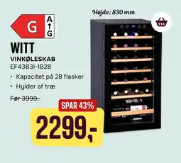 Skousen VINKØLESKAB WITT tilbud