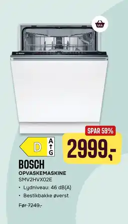 Skousen BOSCH OPVASKEMASKINE SMV2HVX02E tilbud