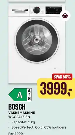 Skousen BOSCH VASKEMASKINE WGG244ZISN tilbud