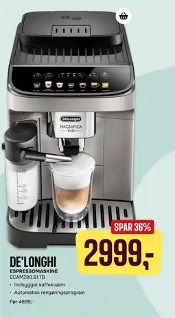 Skousen DE'LONGHI ESPRESSOMASKINE ECAM290.81.TB tilbud
