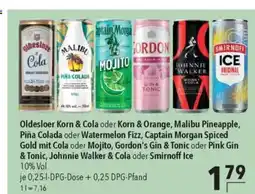 Citti Oldesloer korn & cola oder korn & orange, malibu pineapple, piña colada tilbud