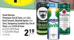 Citti Knut Hansen Premium Gin & Tonic oder Gin Basil Smash, Absolut Sprite oder tilbud