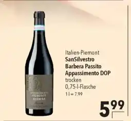Citti Italien-Piemont SanSilvestro Barbera Passito Appassimento DOP tilbud