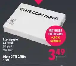 Citti Kopierpapier A4, weiß tilbud