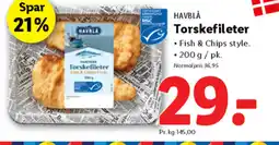 Lidl HAVBLÅ Torskefileter tilbud