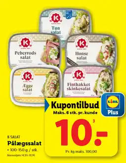 Lidl K-SALAT Pålægssalat tilbud