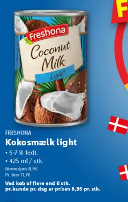 Lidl FRESHONA Kokosmælk light tilbud