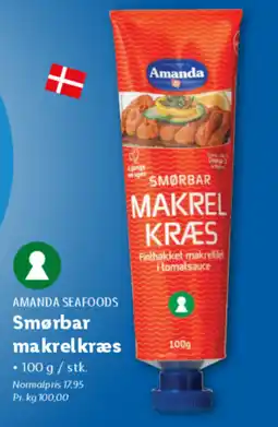 Lidl AMANDA SEAFOODS Smørbar makrelkræs tilbud