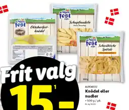 Lidl ALPENFEST Knödel eller nudler tilbud