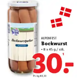 Lidl ALPENFEST Bockwurst tilbud