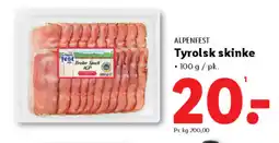 Lidl ALPENFEST Tyrolsk skinke tilbud