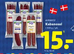 Lidl ALPENFEST Kabanossi tilbud