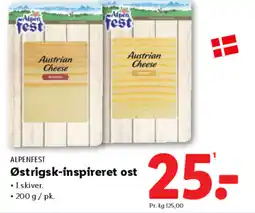 Lidl ALPENFEST Østrigsk-inspireret ost tilbud
