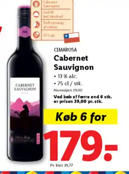 Lidl CIMAROSA Cabernet Sauvignon tilbud