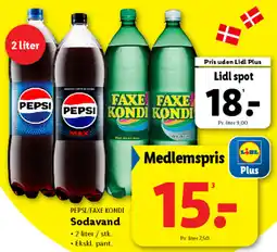 Lidl PEPSI/FAXE KONDI Sodavand tilbud