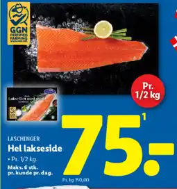 Lidl LASCHINGER Hel lakseside tilbud