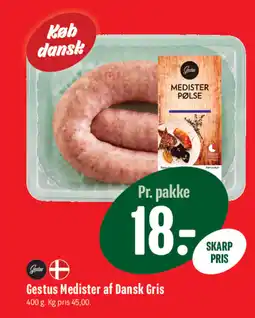 Min Købmand Gestus Medister af Dansk Gris tilbud