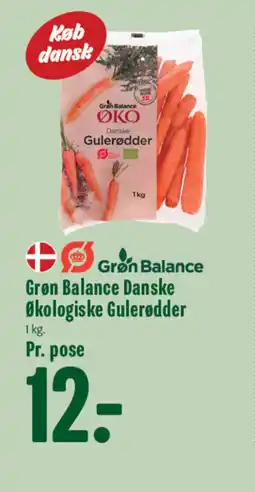 Min Købmand Grøn Balance Grøn Balance Danske Økologiske Gulerødder tilbud