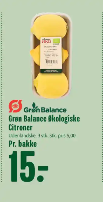 Min Købmand Grøn Balance Økologiske Citroner tilbud