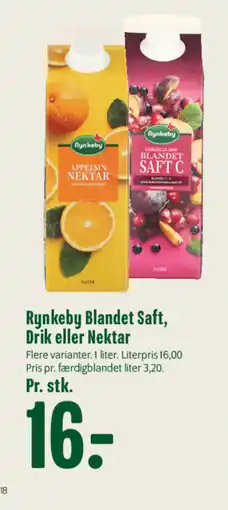 Min Købmand Rynkeby Blandet Saft, Drik eller Nektar tilbud