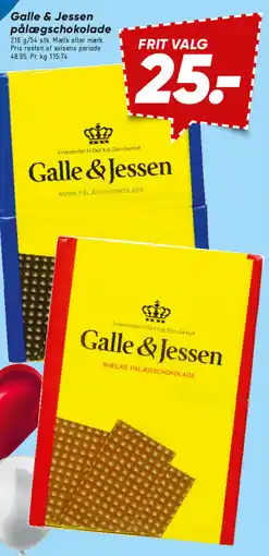 Bilka GALLE & JESSEN Pålægschokolade tilbud
