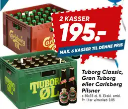 Bilka Tuborg classic, grøn tuborg eller carlsberg pilsner tilbud