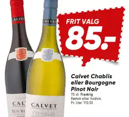 Bilka Calvet chablis eller bourgogne pinot noir tilbud