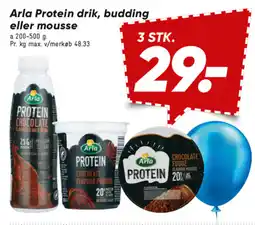 Bilka ARLA Protein drik, budding eller mousse tilbud