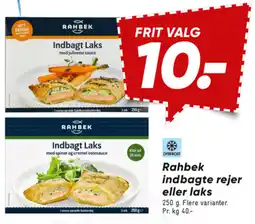 Bilka RAHBEK Indbagte rejer eller laks tilbud
