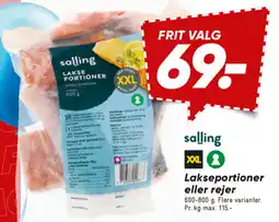 Bilka SALLING Lakseportioner eller rejer tilbud