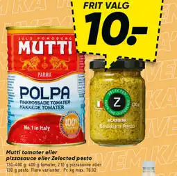 Bilka Mutti tomater eller pizzasauce eller zelected pesto tilbud
